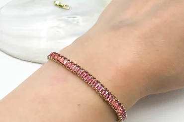 خرید دستبند زنانه تنیسی رنگ قرمز