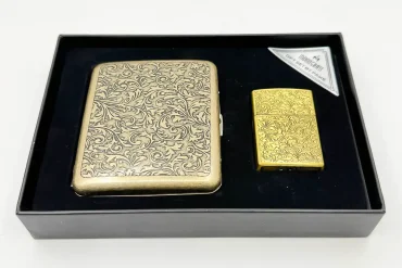 ست جاسیگاری و فندک طلایی | شیک و لاکچری 14031096