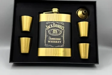 هیپ فلاسک و شات مشکی طلایی جک دنیلز | استیل 140310103