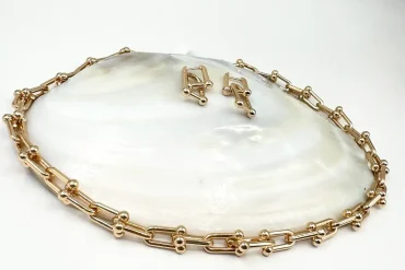 نیم ست تیفانی طلایی ysx