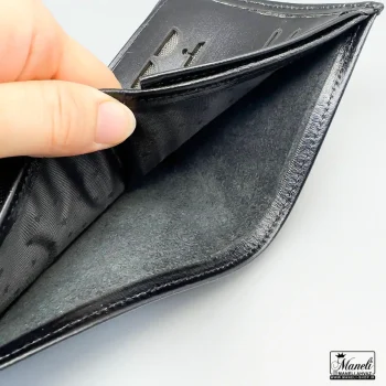 کیف پولی کوتاه مشکی میلیون | چرم طبیعی 140310114 - Image 5