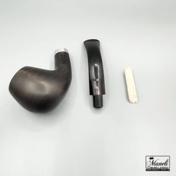 پیپ چوبی پیپسان مشکی با حلقه نقره ای |شیک و کلاسیک 14031110 - Image 4