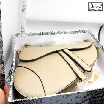 کیف دوشی زنانه Dior مستر کوالیتی | رنگبندی مشکی و کرمی 14031087 - Image 10