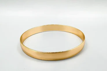 النگوی آینه ای طلایی سایز 3 پهنای 6میل 14031121