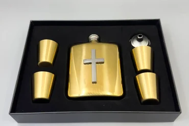 هیپ فلاسک و شات طلایی صلیب | جذاب و متفاوت 140310107