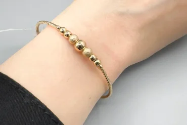 دستبند النگویی توپی ysx | طلایی | رنگ ثابت | فری سایز 14031127