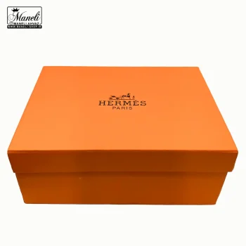 کیف دوشی زنانه برند هرمس Hermes مستر کوالیتی | رنگبندی مشکی و نارنجی 14031089 - Image 8