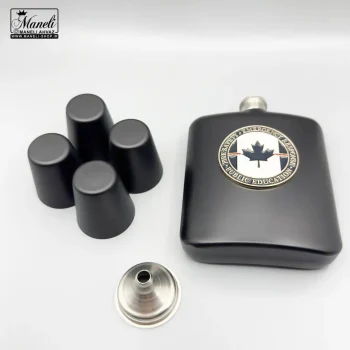 فلاسک و شات استیل مشکی مات ظرفیت 8oz | جعبه دار 14031102 - Image 4