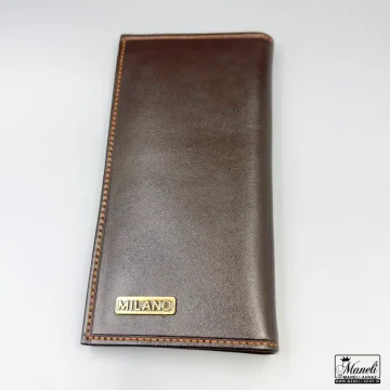 کیف پولی بلند قهوه ای میلانو | چرم طبیعی 140310115 - Image 4