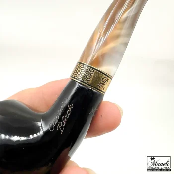 پیپ چوبی مشکی با دسته قهوه ای ابر و بادی کاپیتان بلک 14031073 - Image 3