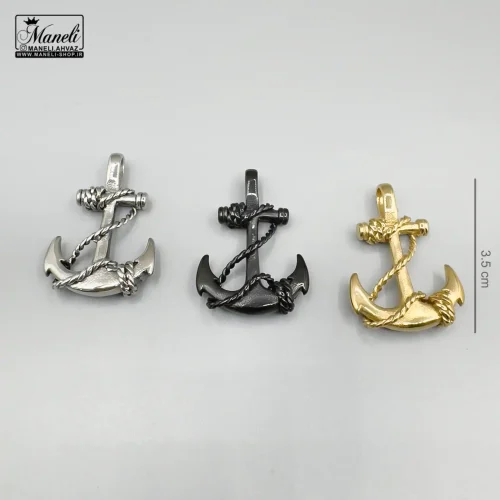 پلاک آویز لنگر استیل | طلایی ، نقره ای ، مشکی | کیفیت درجه یک 14031156