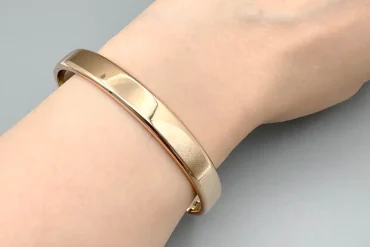 دستبند طلایی آینه ای ژوپینگ مدل النگویی | ضدحساسیت 14031173