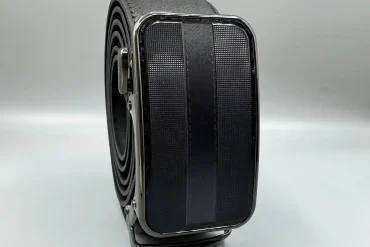 کمربند چرم مردانه ریلی مشکی ساده 140311107