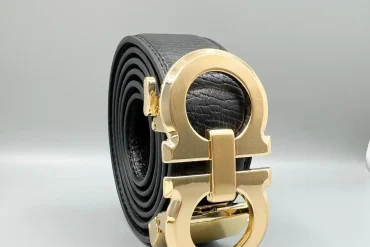 کمربند چرم مردانه ریلی طلایی - متفاوت و شیک 140311104