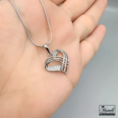 خرید گردنبند قلب سیلور ژوپینگ