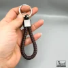 جاکلیدی بافت چرم قهوه ای