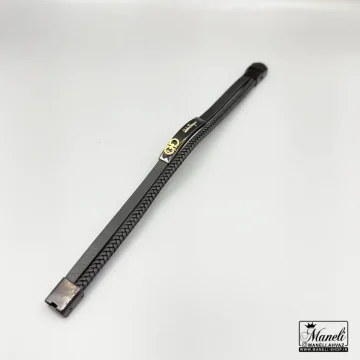 دستبند مردانه چرم با پلاک مشکی سالواتوره فراگامو | درجه یک 14031194 - Image 4