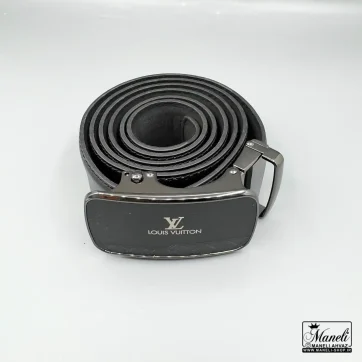 خرید کمربند چرم مردانه ریلی LV مشکی