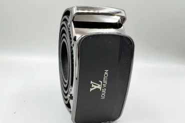 کمربند چرم مردانه ریلی LV مشکی 140311108