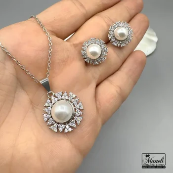 قیمت نیم ست مجلسی مرواید نقره ای