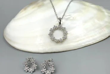 نیم ست طرح گل استیل fashion jewelry | رنگ ثابت 14031165