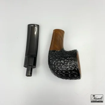 پیپ چوبی ساوینلی آتشگاه طرح دار مشکی قهوه ای 14031204 - Image 5