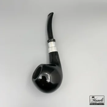 پیپ چوبی کاپیتان بلک مشکی با حلقه نقره ای 14031211 - Image 3