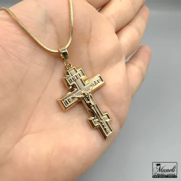 خرید گردنبند صلیب طلایی برند ژوپینگ