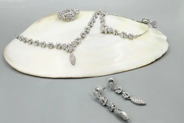 ست جواهرات مجلسی استیل رنگ ثابت | قفل قابل تنظیم 14031166