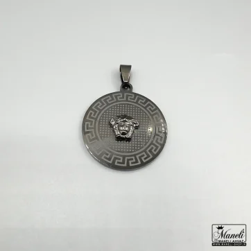 پلاک ورساچه بزرگ استیل مشکی