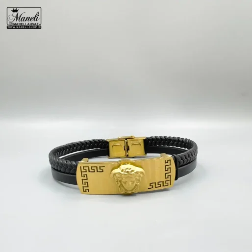 versace q leather bracelet 3