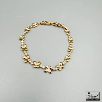 خرید دستبند پروانه ژوپینگ طلایی