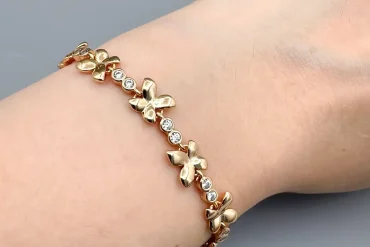 دستبند پروانه ژوپینگ طلایی | ضدحساسیت 14031186