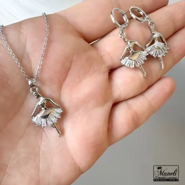 خرید نیم ست بالرین نقره ای YSX