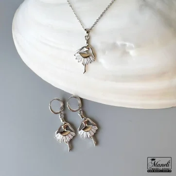 نیم ست بالرین نقره ای YSX ظریف و شیک 14031259