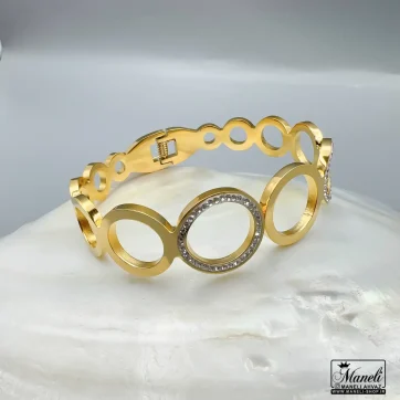 خرید دستبند النگویی زنانه استیل قفل فنری