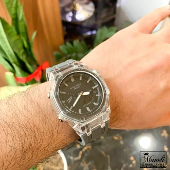 ساعت جی شاک قاب شیشه ای با بند طوسی | کپی 14031239 - Image 2