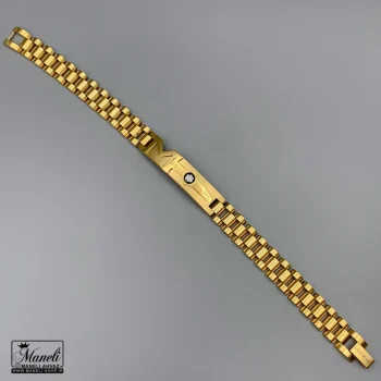 خرید دستبند رولکس طلایی با پلاک مونت بلانک | رنگ ثابت