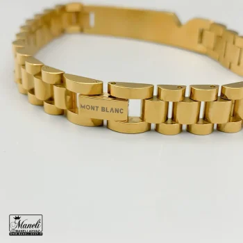 دستبند رولکس طلایی با پلاک مونت بلانک | رنگ ثابت 14040112 - Image 3