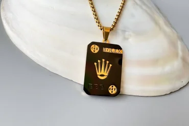 خرید و قیمت گردنبند مردانه رولکس مشکی 14031255