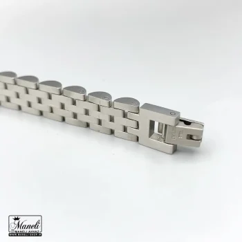 دستبند رولکس نقره ای پلاک دار | رنگ ثابت 14040114 - Image 4