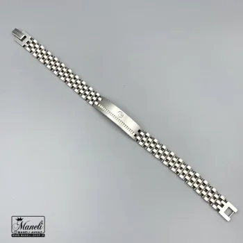 خرید دستبند رولکس نقره ای پلاک دار