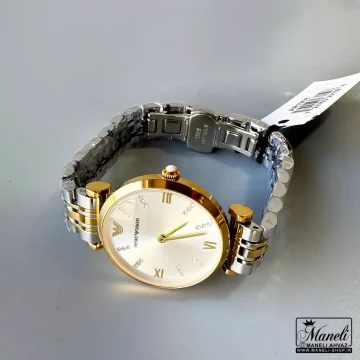 ساعت زنانه امپریو آرمانی نقره ای طلایی صفحه ساده| موتور ژاپن 14031228 - Image 4