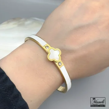 دستبند النگویی ونکلیف زنانه سفید| رنگ ثابت 14040118