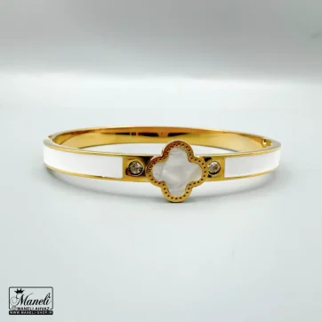 دستبند النگویی ونکلیف زنانه سفید