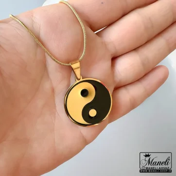 گردنبند یین و یانگ طلایی yin yang – نماد تعادل و انرژی مثبت