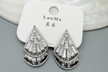 گوشواره خاص مجلسی دوتیکه | رنگ ثابت 14040159