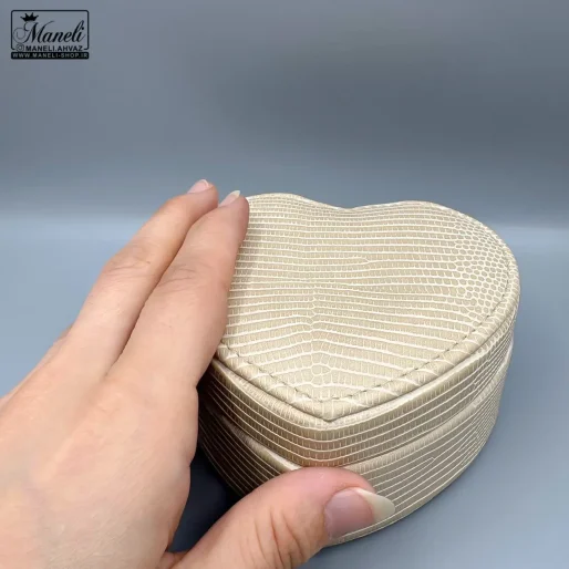 خرید جعبه جواهرات مسافرتی طرح قلب آینه دار