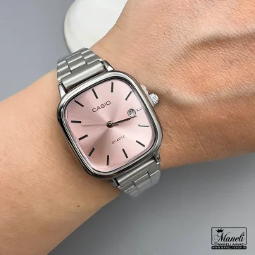 ساعت زنانه کاسیو نقره ای صفحه صورتی | 14040143