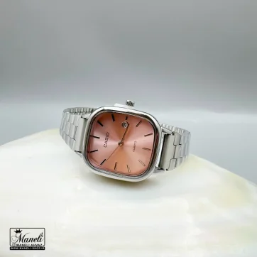 خرید ساعت زنانه کاسیو نقره ای صفحه صورتی